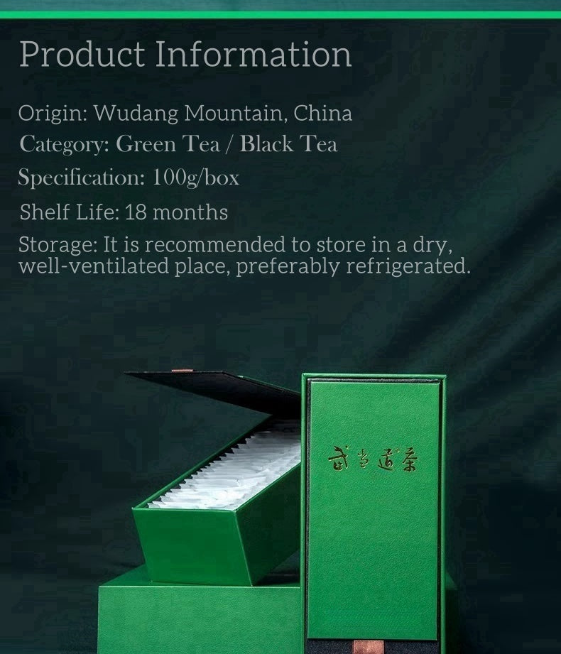 China Tea Early Spring Premium Maojian Green Tea Black Tea Wudang Mountain Taoist Tea