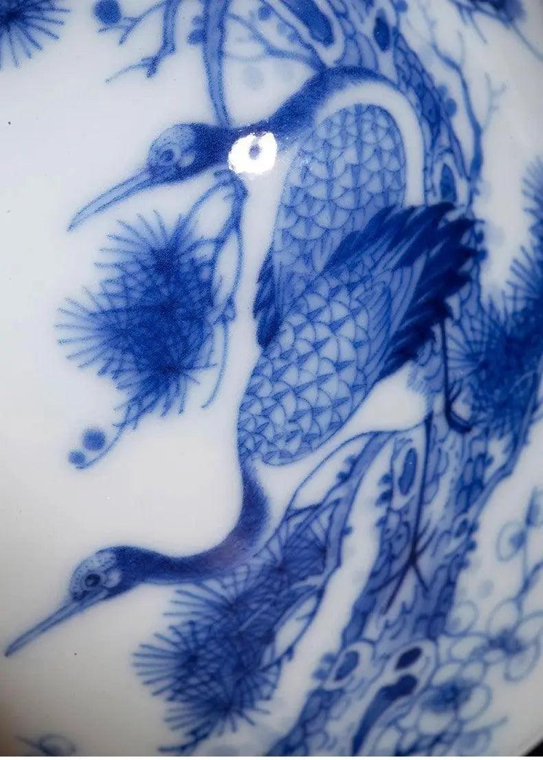 Jingdezhen Handmade Teapot - 'Song He Yan Nian' Blue and White Design | Longevity-Themed Chinese Teaware - Blue-and-White